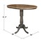 International Concepts Round 36 in Rd top ped table, 12 in leaf, 41.3 inh, bar Height, Hickory/Washed Coal, 36 W, 48 L, Wood K45-36RXT-6B-2 - alternate 5